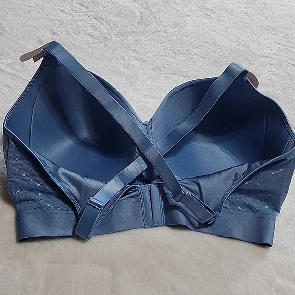 Women's Bali One Smooth U Bounce Control Wireless Bra, Size 40D, Blue, NWT - Picture 8 of 13